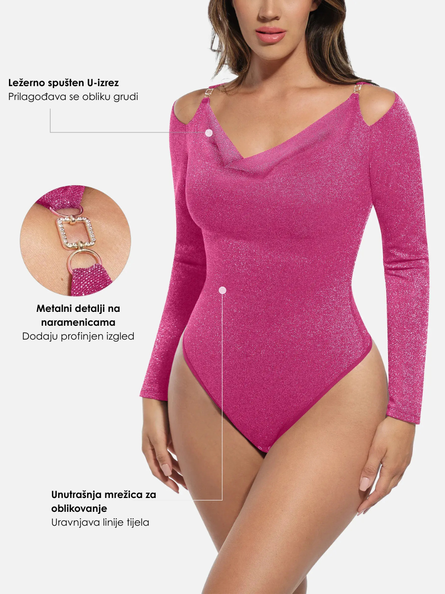 GlamSilk™ Bodi Koji Oblikuje Tijelo i Sija