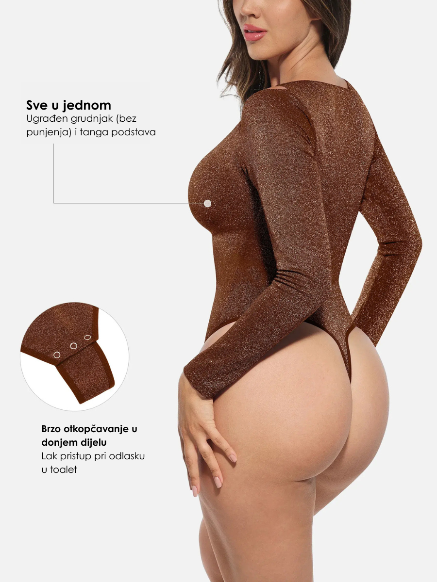 GlamSilk™ Bodi Koji Oblikuje Tijelo i Sija