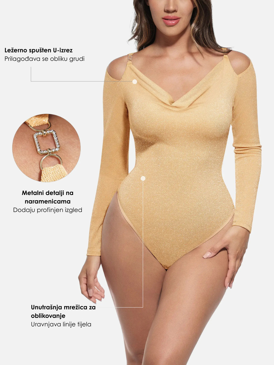GlamSilk™ Bodi Koji Oblikuje Tijelo i Sija