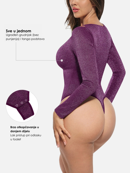 GlamSilk™ Bodi Koji Oblikuje Tijelo i Sija
