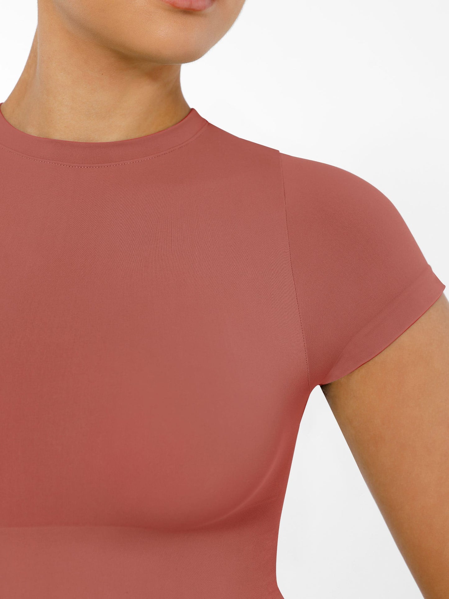 Feelingirl Seamless Ultra-Soft Crew Neck Bodysuit