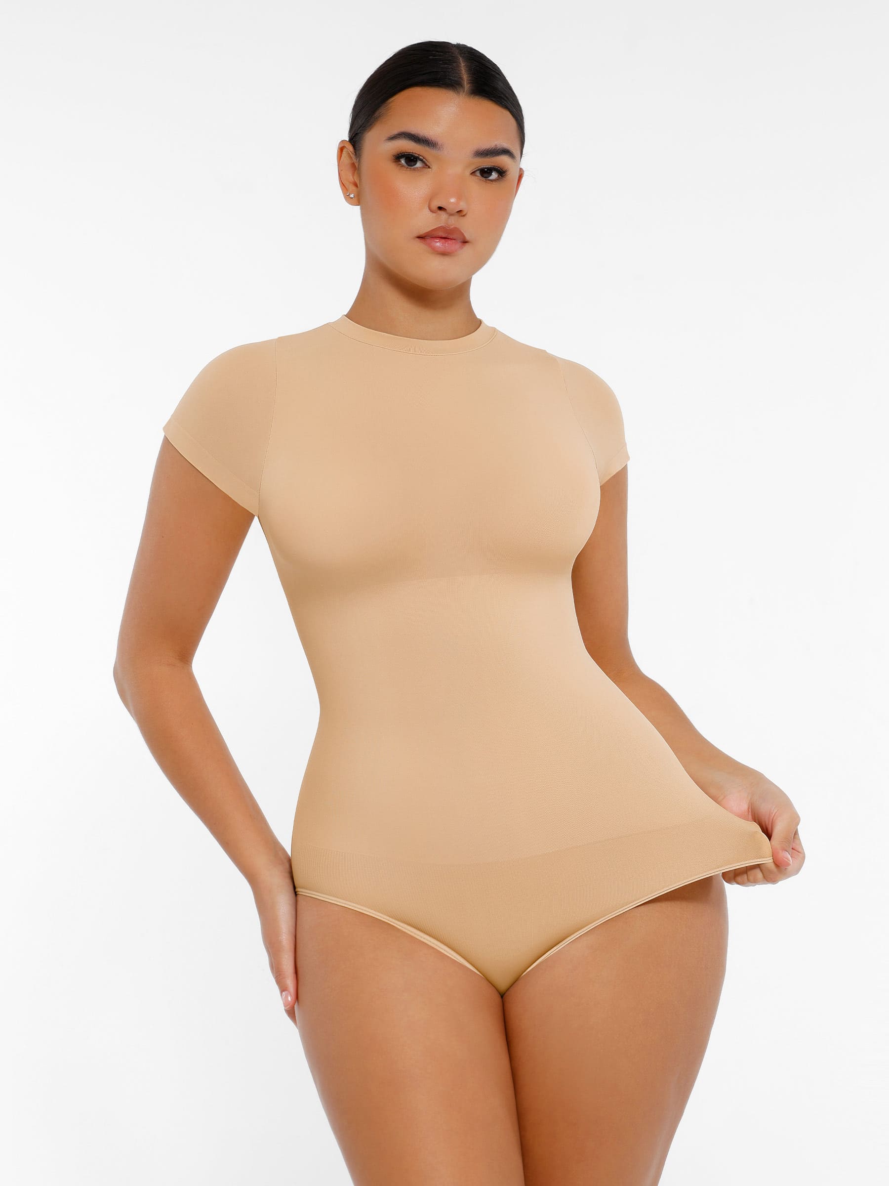 Feelingirl Seamless Ultra-Soft Crew Neck Bodysuit