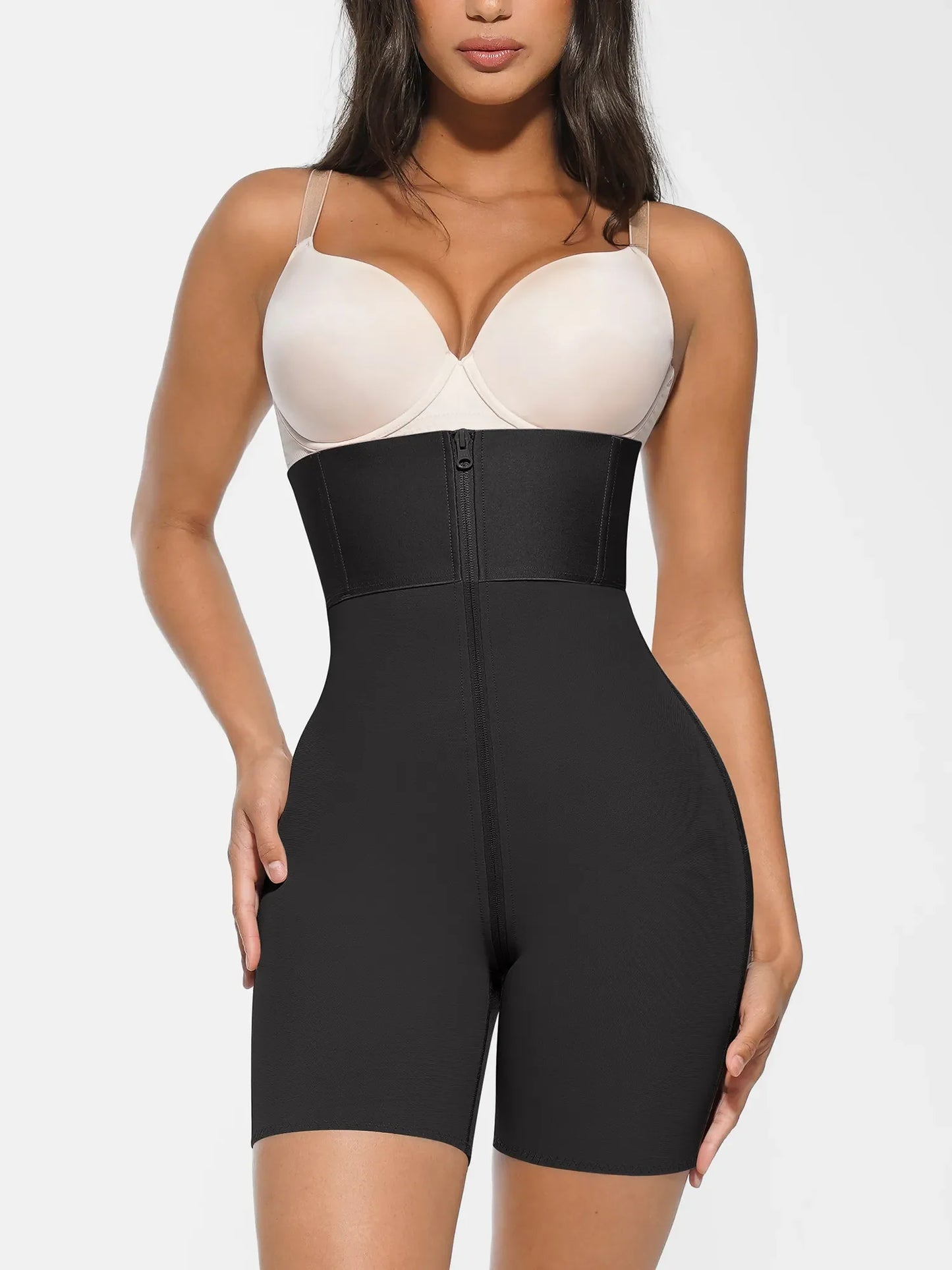 Feelingirl Wide Waistband Tummy Control Butt Lifting Shaping Shorts