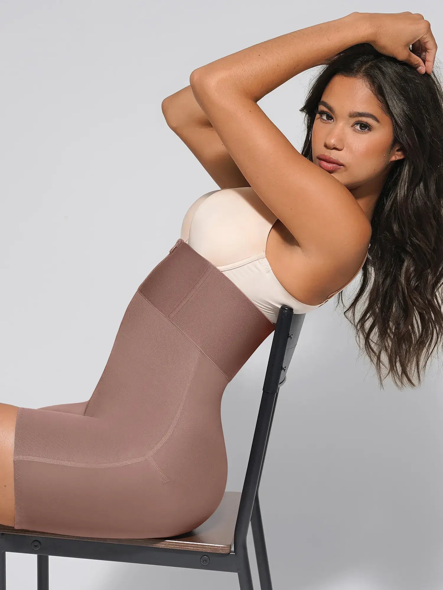 Feelingirl Wide Waistband Tummy Control Butt Lifting Shaping Shorts