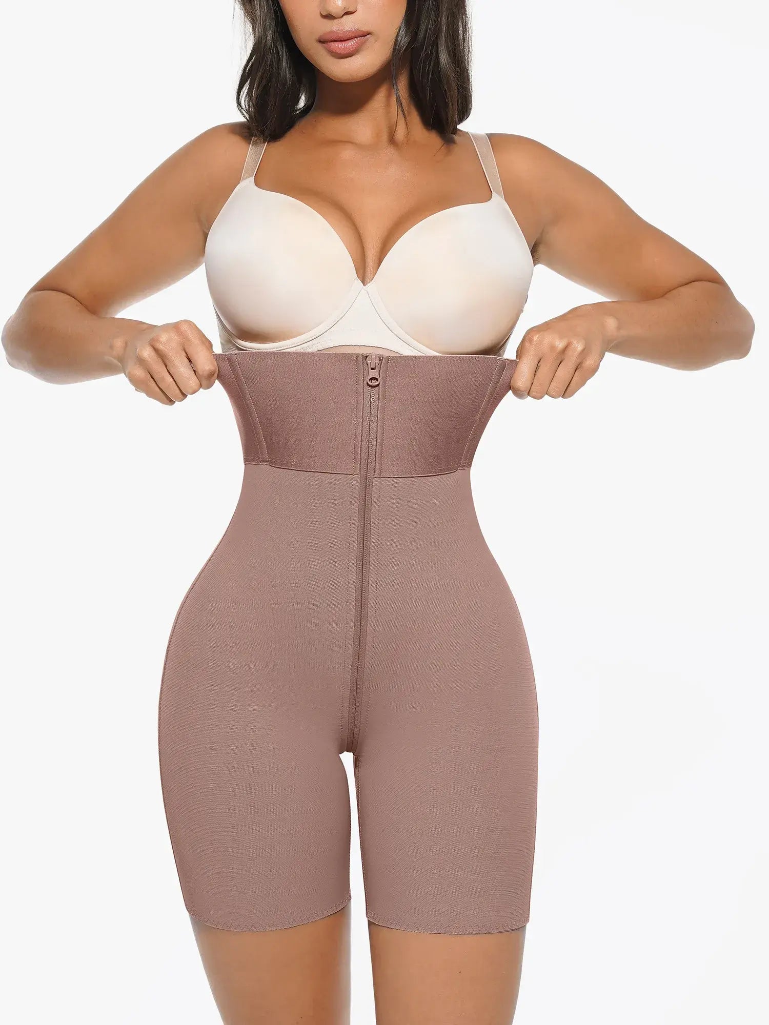 Feelingirl Wide Waistband Tummy Control Butt Lifting Shaping Shorts