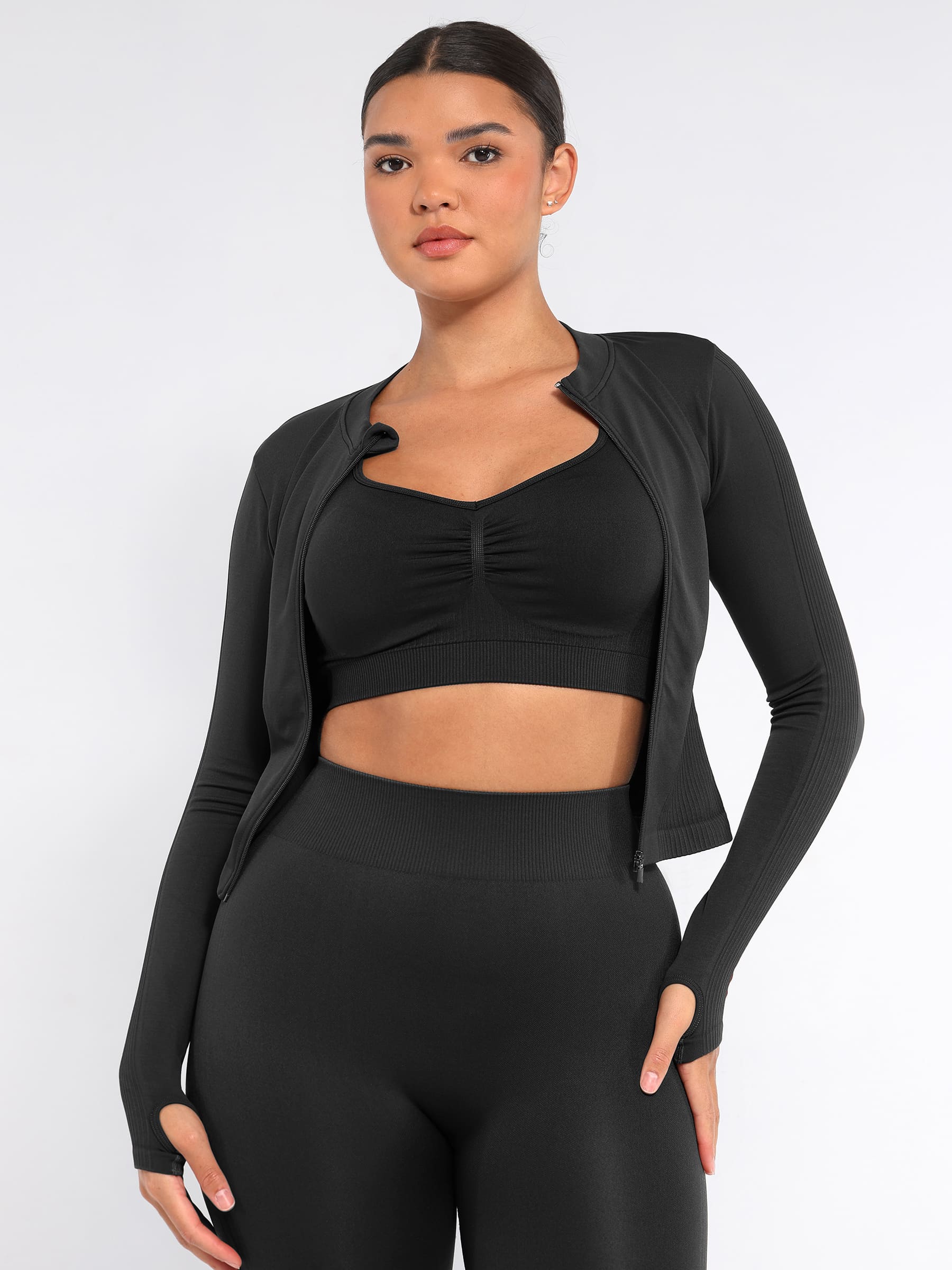Feelingirl Seamless Long-Sleeve Workout Top