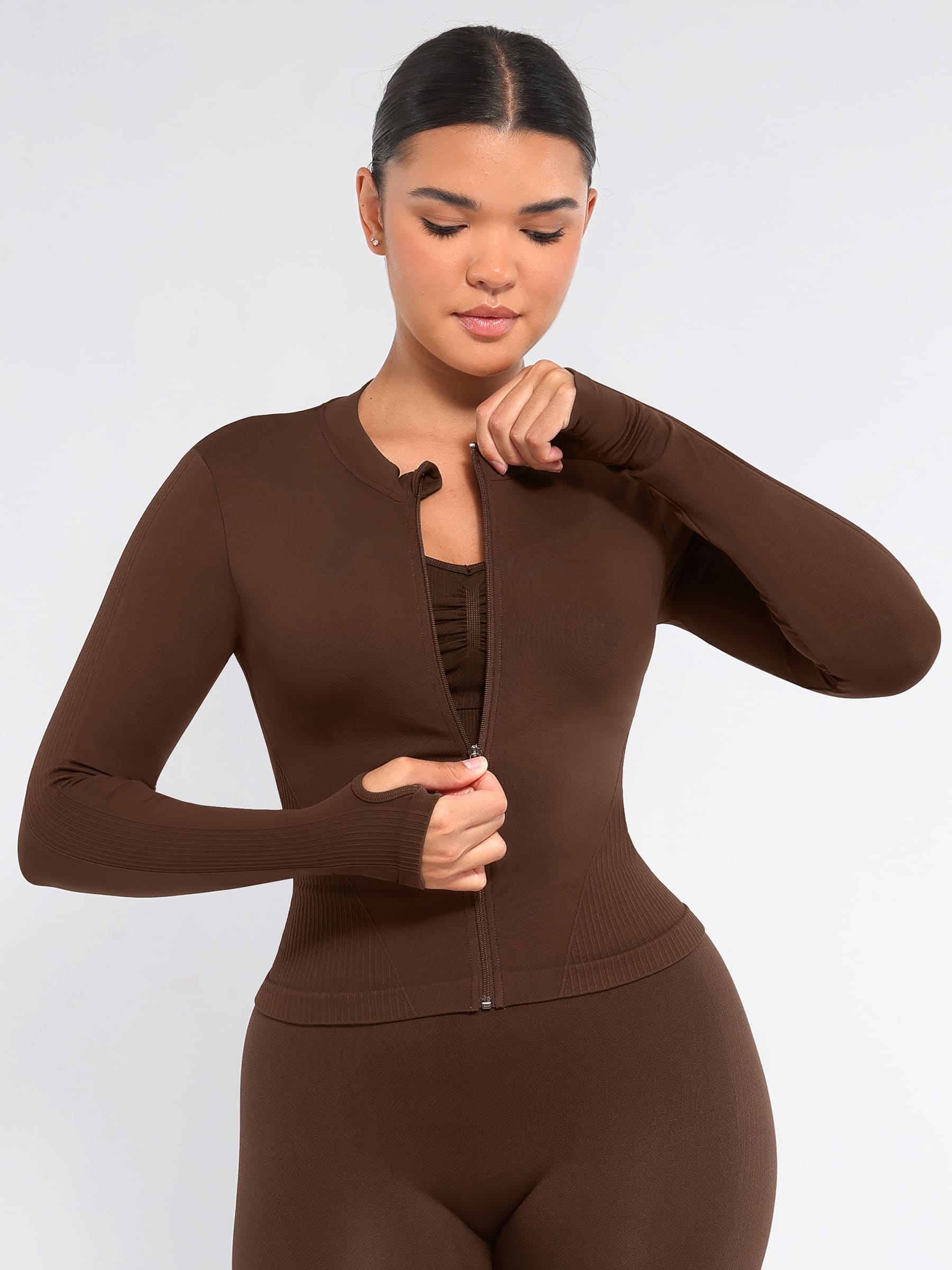 Feelingirl Seamless Long-Sleeve Workout Top