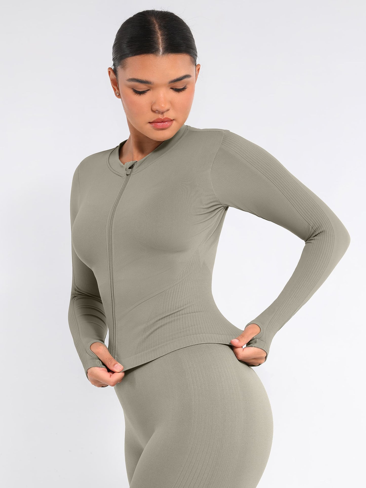 Feelingirl Seamless Long-Sleeve Workout Top