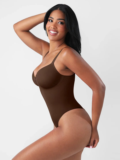 Feelingirl Seamless Tummy Control Zipper Sculpt and Support Bodysuit