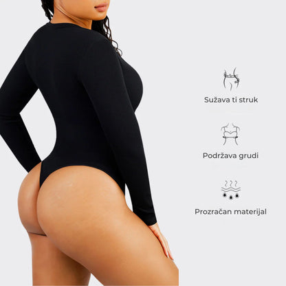 Emma V-Izrez Bodi sa Kontrolom Struka