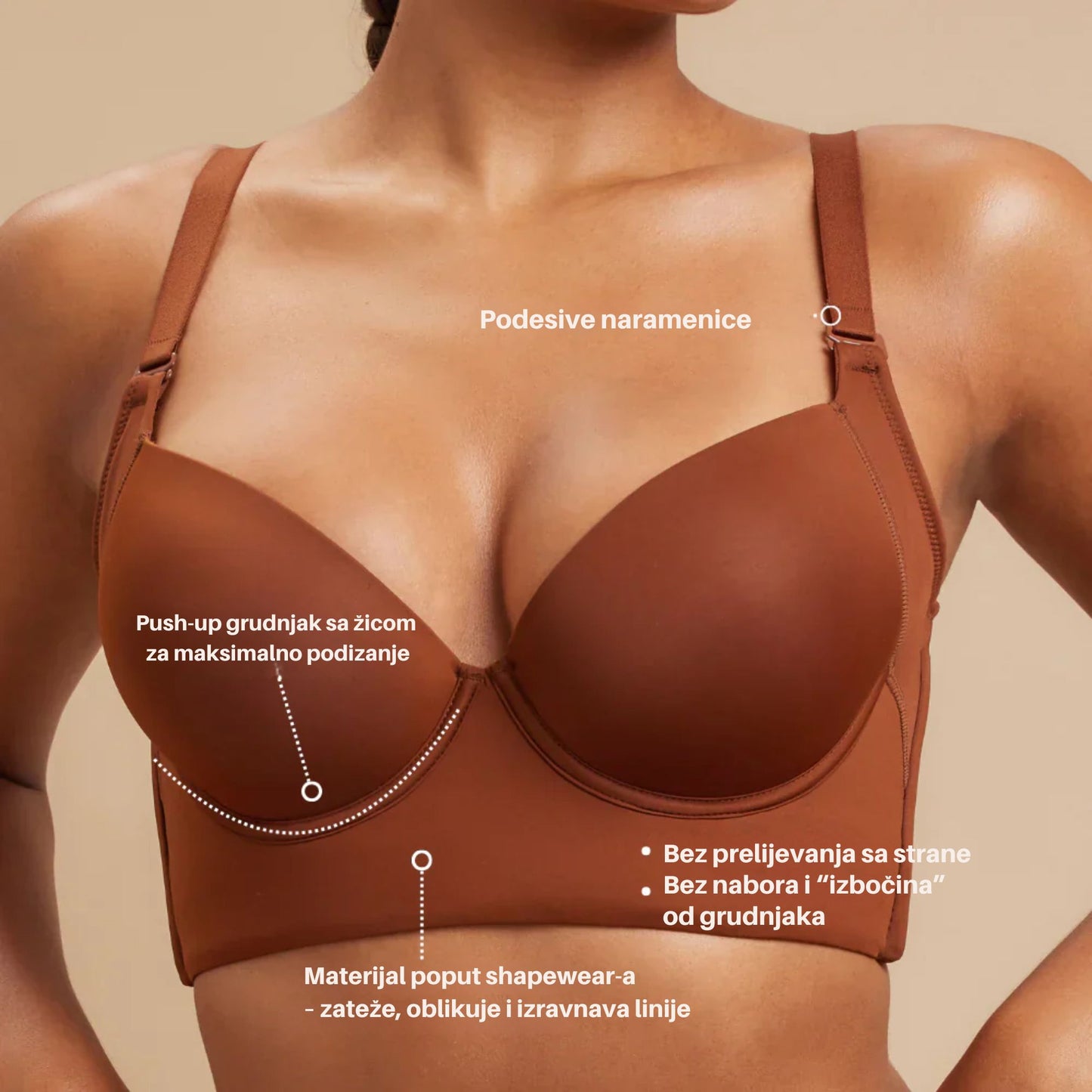 DollySculpt™ – Bešavni Grudnjak sa Potpunom Podrškom