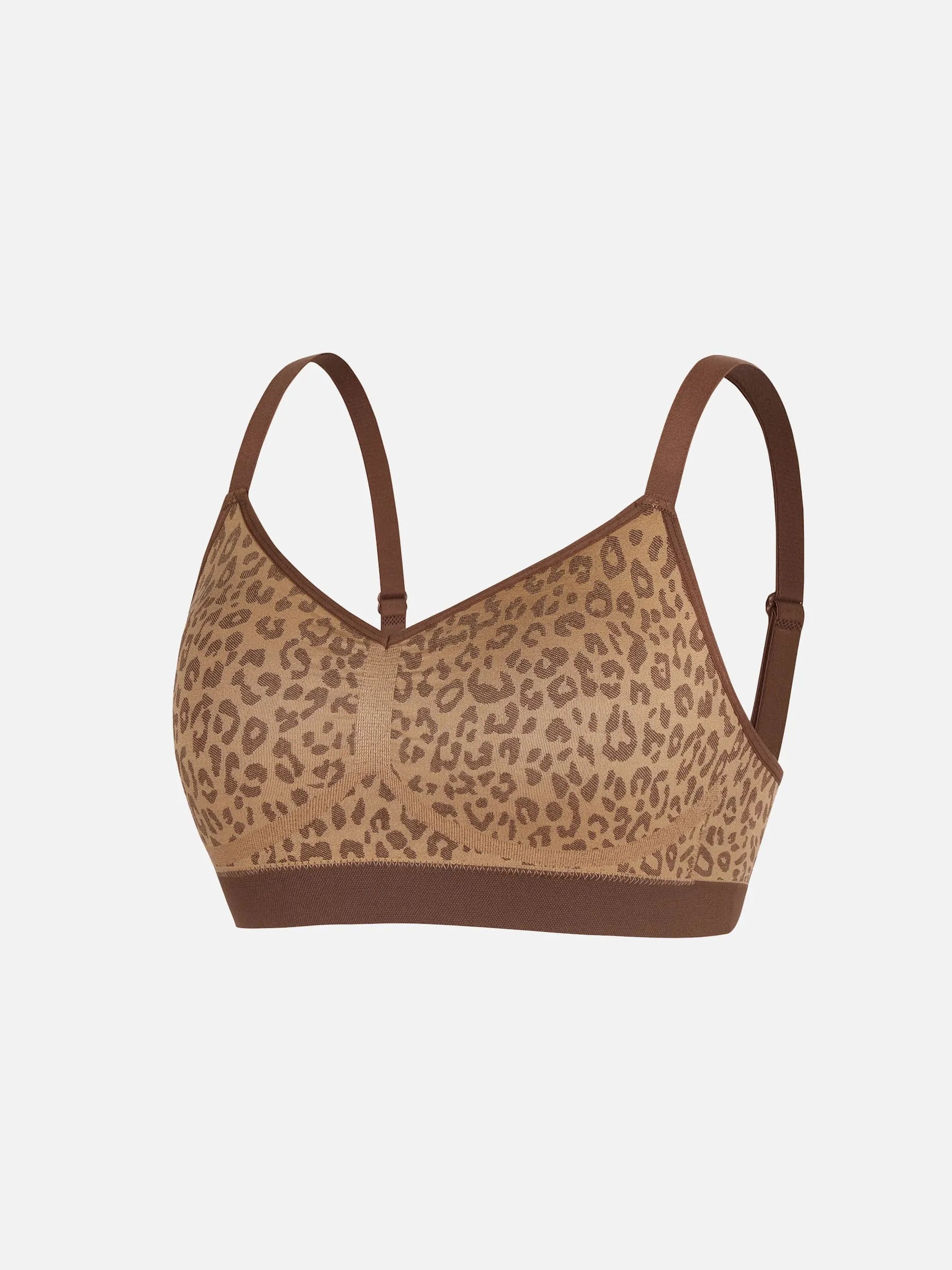 Feelingirl Leopard Print Wireless Bra & Panty
