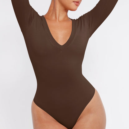 Emma V-Izrez Bodi sa Kontrolom Struka